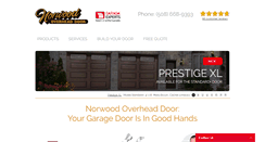 Desktop Screenshot of norwoodoverheaddoor.com