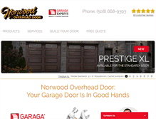 Tablet Screenshot of norwoodoverheaddoor.com